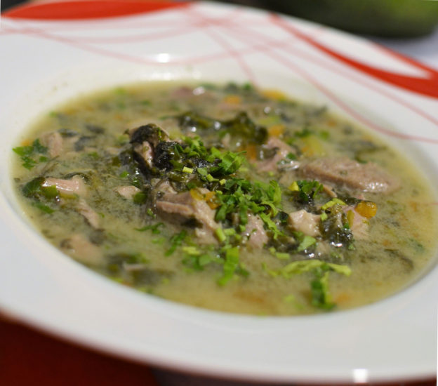 Turkey and spinach soup